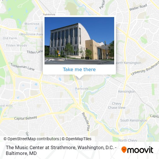 The Music Center at Strathmore map