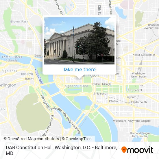 DAR Constitution Hall map