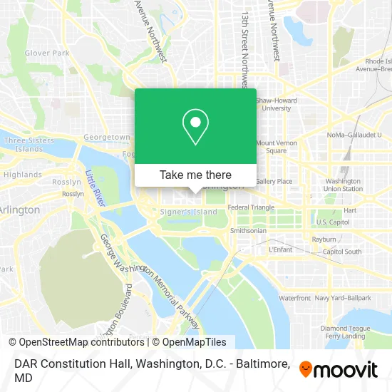 DAR Constitution Hall map