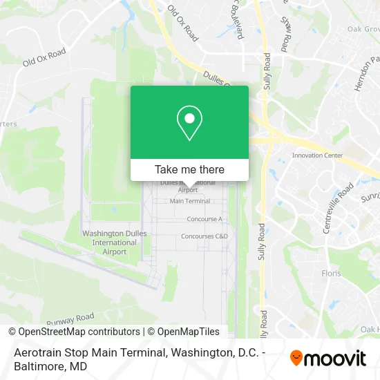 Aerotrain Stop Main Terminal map