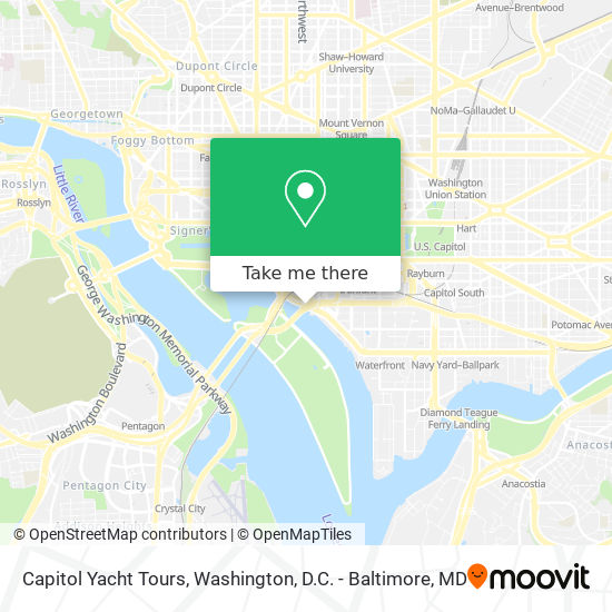 Capitol Yacht Tours map