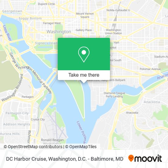DC Harbor Cruise map