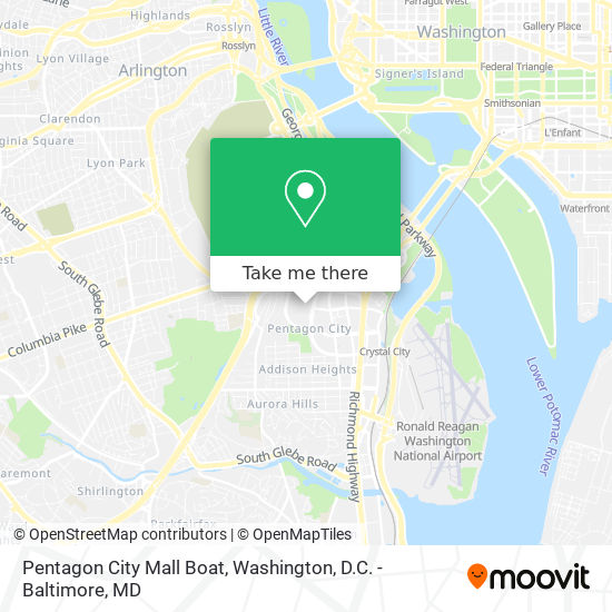 Pentagon City Mall Boat map