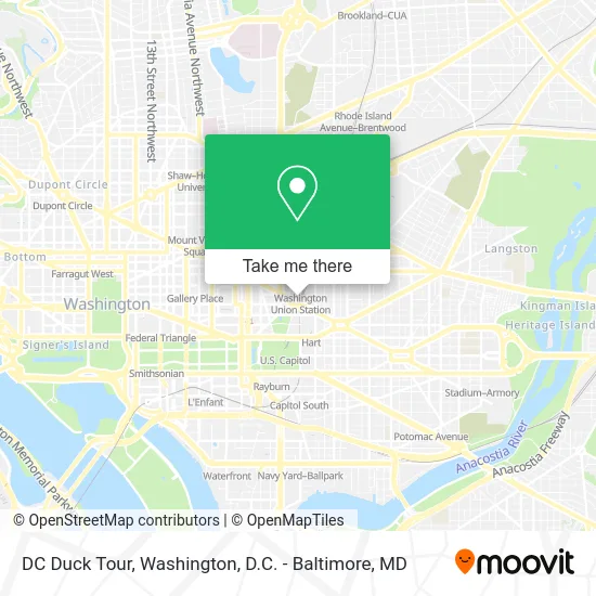 DC Duck Tour map