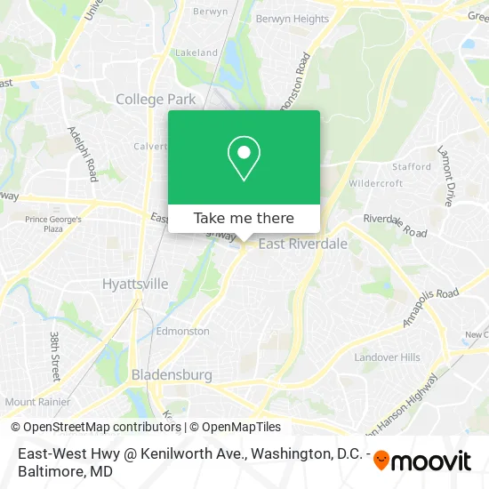 East-West Hwy @ Kenilworth Ave. map