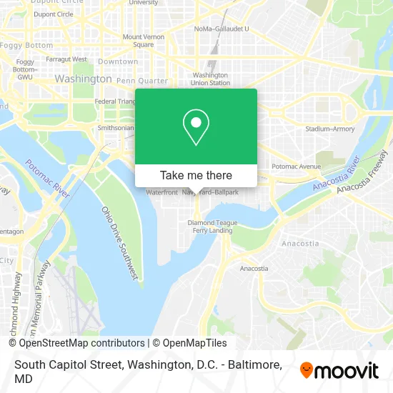 South Capitol Street map