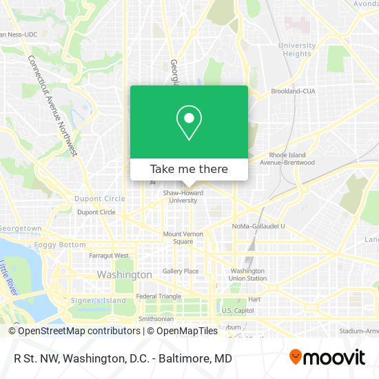 Mapa de R St. NW