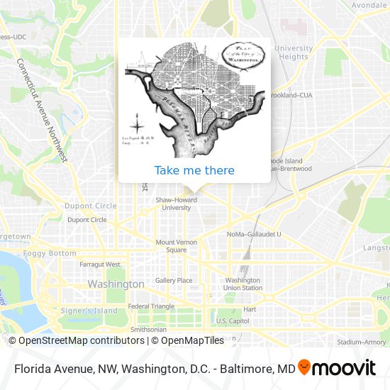 How to get to Florida Avenue NW in Washington by Metro Bus or Train