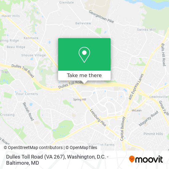 Mapa de Dulles Toll Road (VA 267)