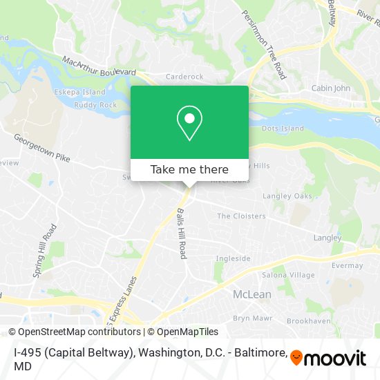 I-495 (Capital Beltway) map