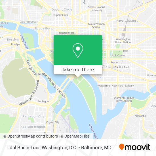 Mapa de Tidal Basin Tour