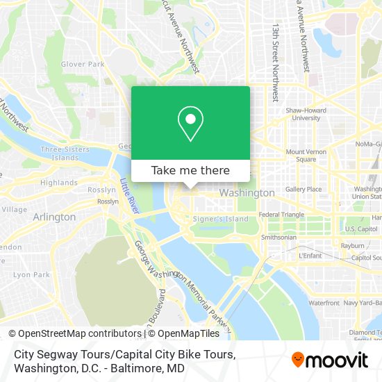 City Segway Tours / Capital City Bike Tours map