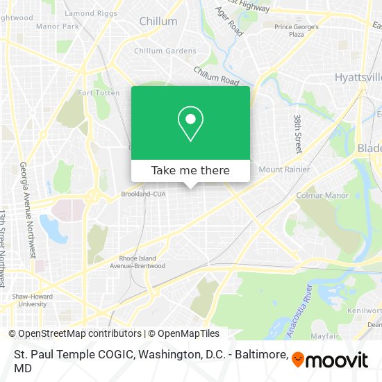 Mapa de St. Paul Temple COGIC