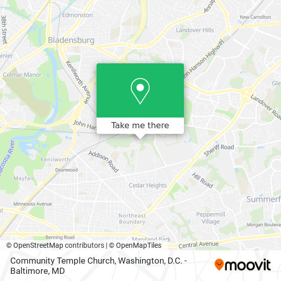 Community Temple Church map