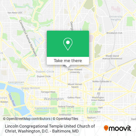 Lincoln Congregational Temple United Church of Christ map