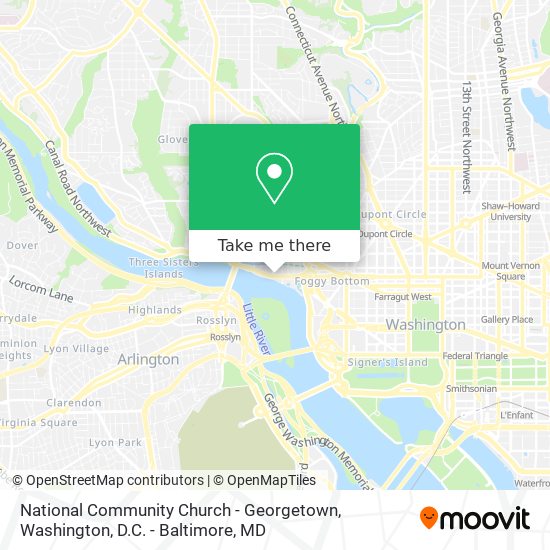 Mapa de National Community Church - Georgetown