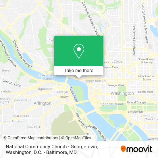 National Community Church - Georgetown map