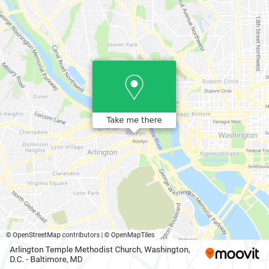 Mapa de Arlington Temple Methodist Church