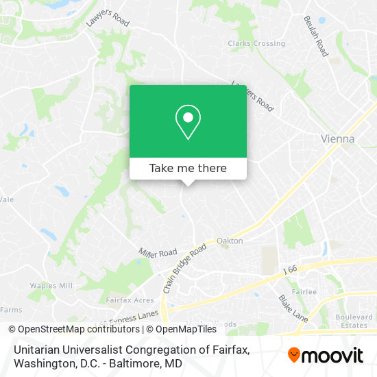 Mapa de Unitarian Universalist Congregation of Fairfax