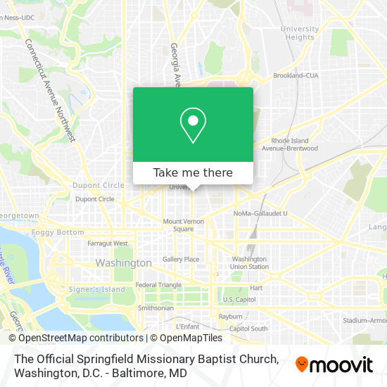 Mapa de The Official Springfield Missionary Baptist Church