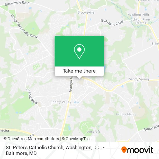 St. Peter's Catholic Church map