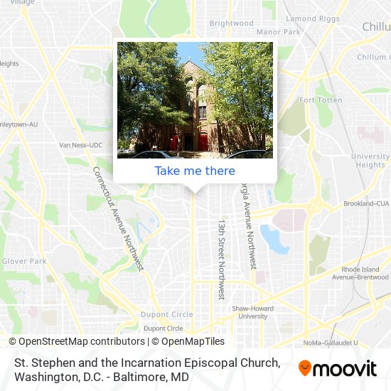 St. Stephen and the Incarnation Episcopal Church map