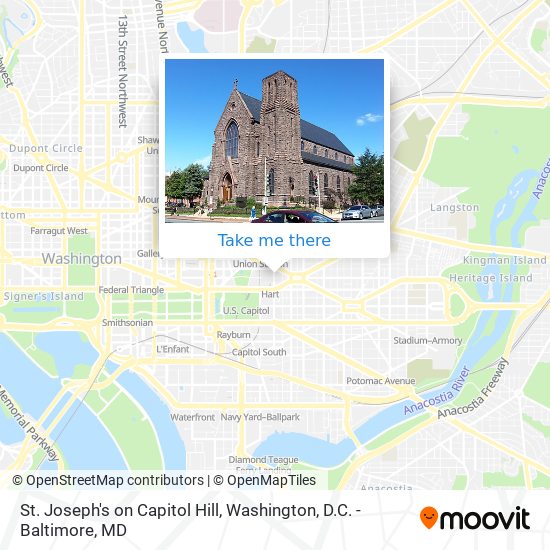 St. Joseph's on Capitol Hill map