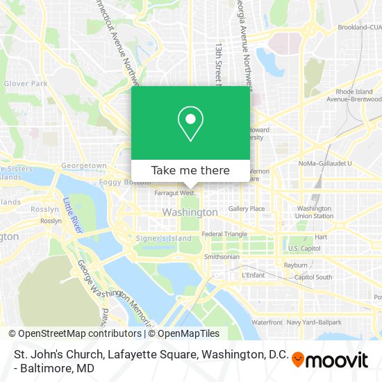 Mapa de St. John's Church, Lafayette Square