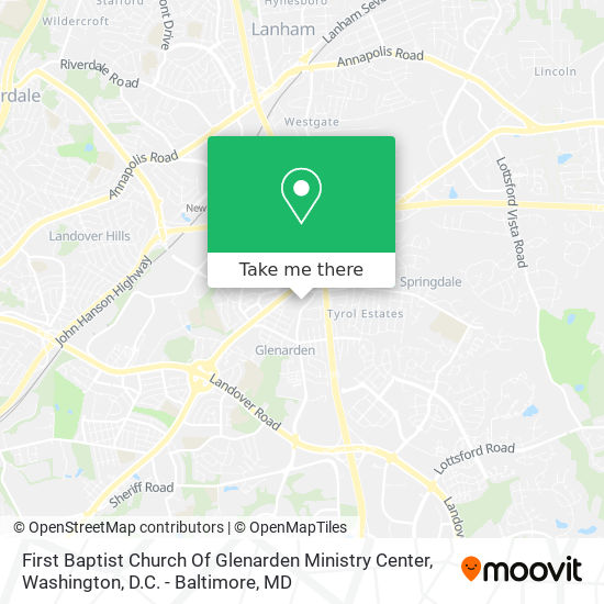 Mapa de First Baptist Church Of Glenarden Ministry Center