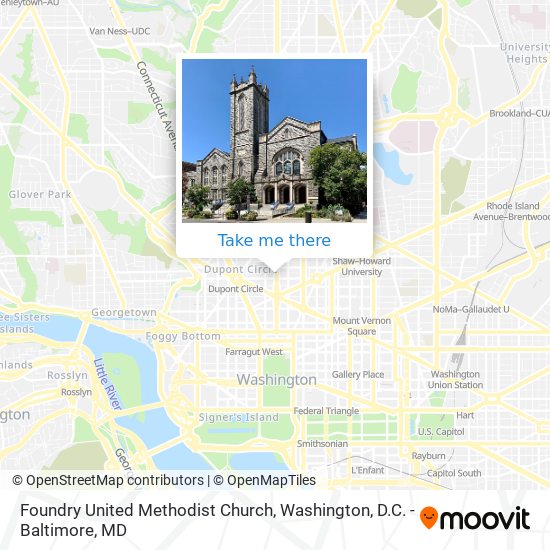 Foundry United Methodist Church map