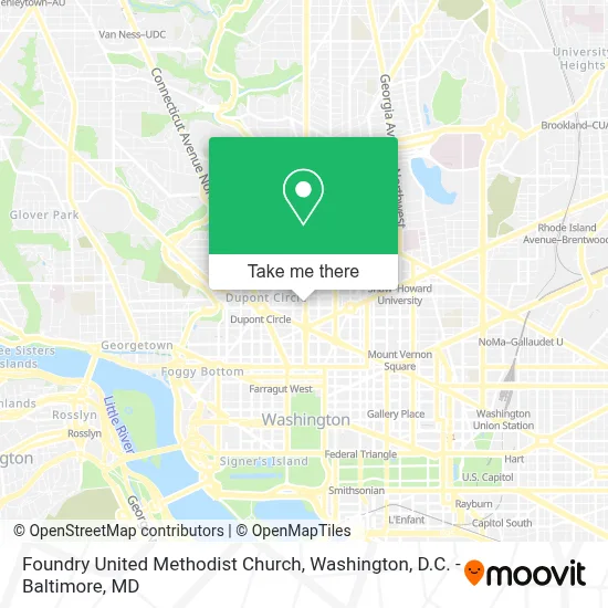 Foundry United Methodist Church map