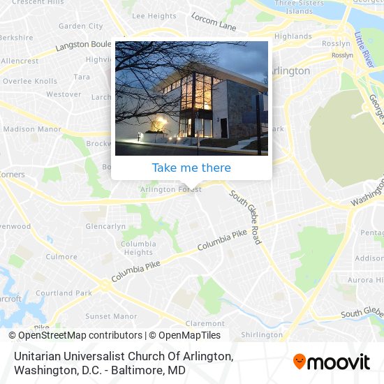 Unitarian Universalist Church Of Arlington map