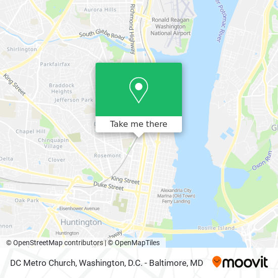 Mapa de DC Metro Church