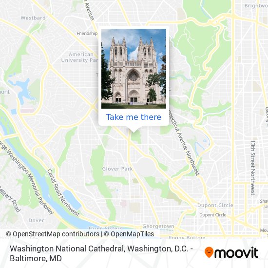 Washington National Cathedral map
