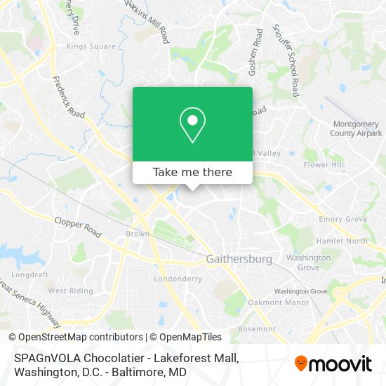 SPAGnVOLA Chocolatier - Lakeforest Mall map