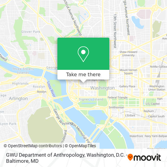 GWU Department of Anthropology map