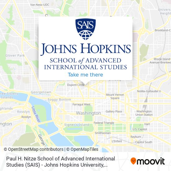 Mapa de Paul H. Nitze School of Advanced International Studies (SAIS) - Johns Hopkins University