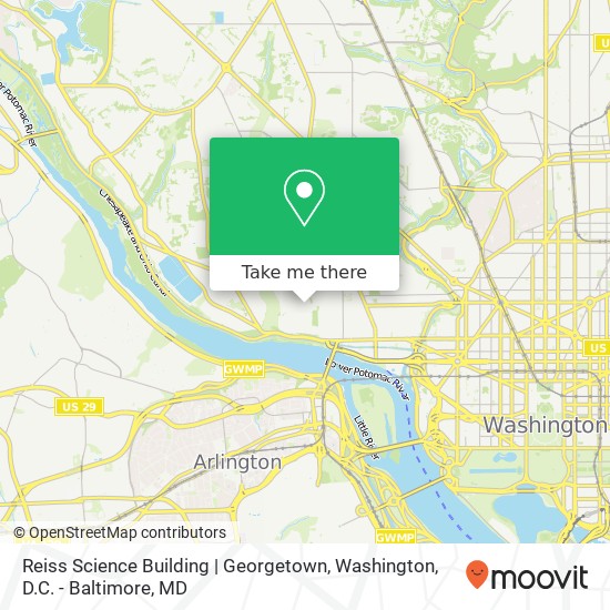 Reiss Science Building | Georgetown map