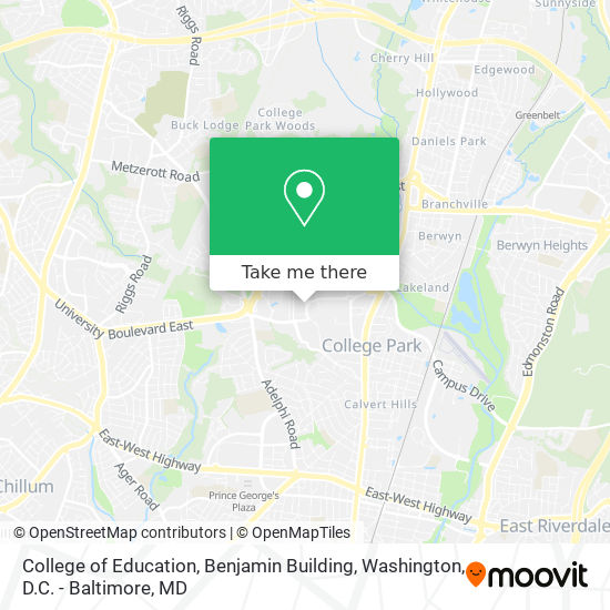 College of Education, Benjamin Building map