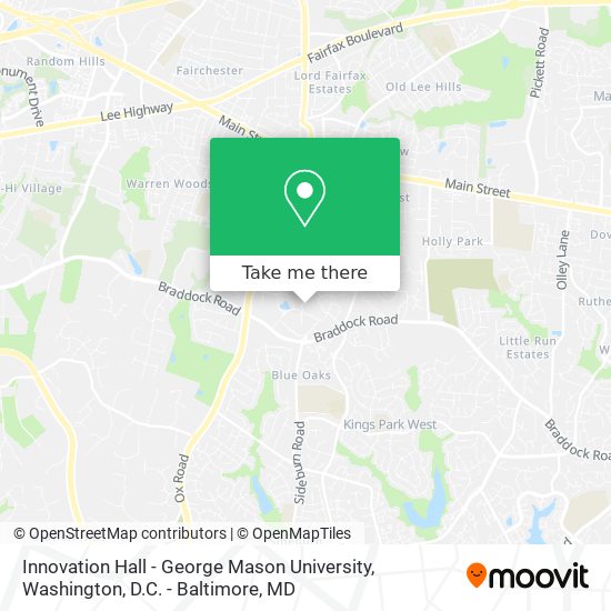 Innovation Hall - George Mason University map