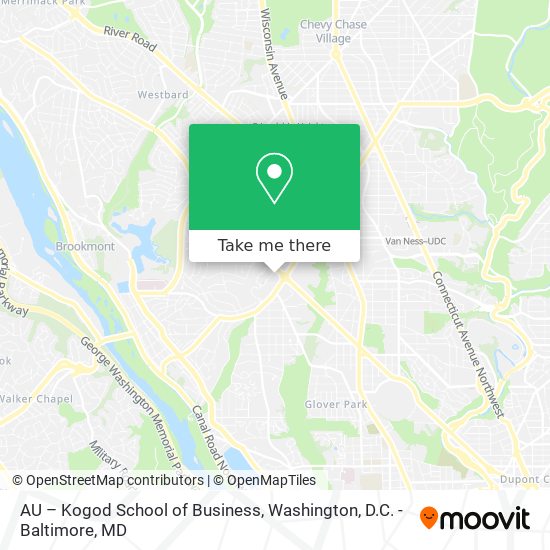 AU – Kogod School of Business map