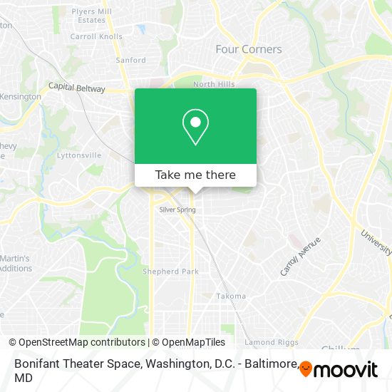 Mapa de Bonifant Theater Space