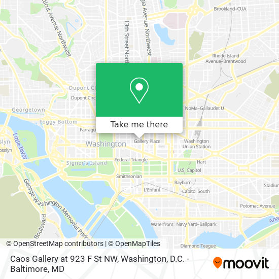 Mapa de Caos Gallery at 923 F St NW