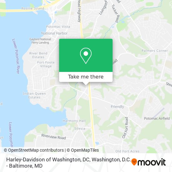 Harley-Davidson of Washington, DC map