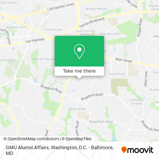 Mapa de GMU Alumni Affairs