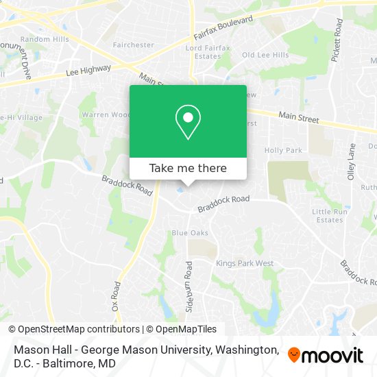 Mapa de Mason Hall - George Mason University