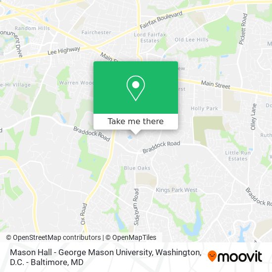 Mason Hall - George Mason University map