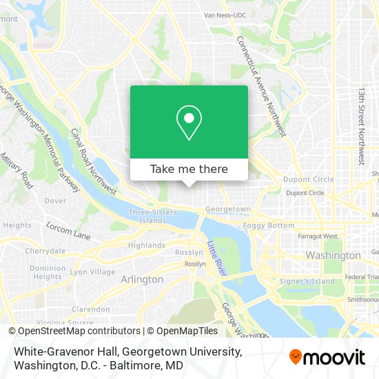 White-Gravenor Hall, Georgetown University map