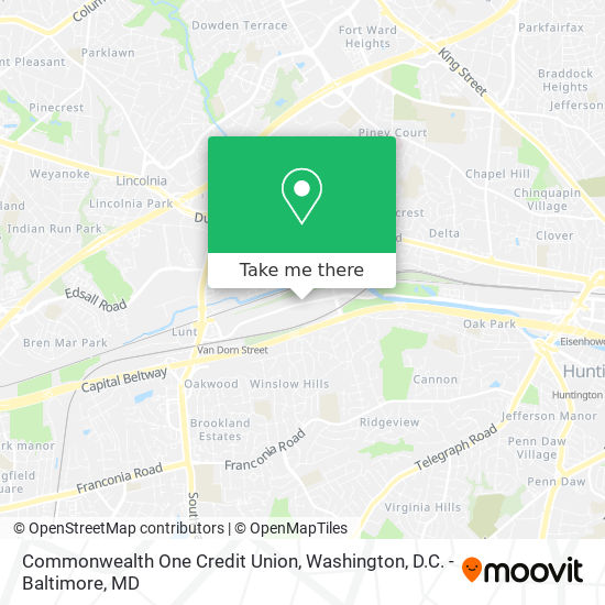 Mapa de Commonwealth One Credit Union