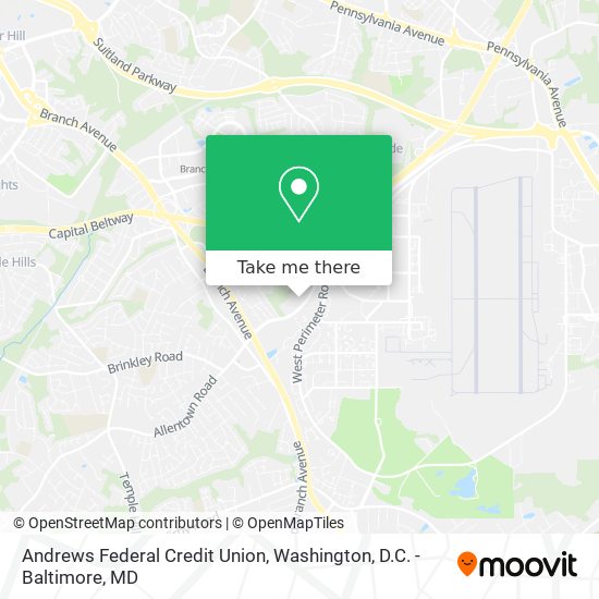 Andrews Federal Credit Union map